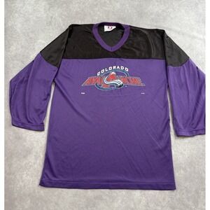 VTG‎ NHL Colorado Avalanche Dodger Youth Sz L Purple Mesh Jersey
